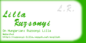lilla ruzsonyi business card